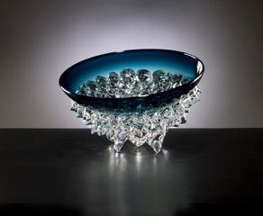 Andrew Madvin - Steel Blue Tilted Thorn Vessel