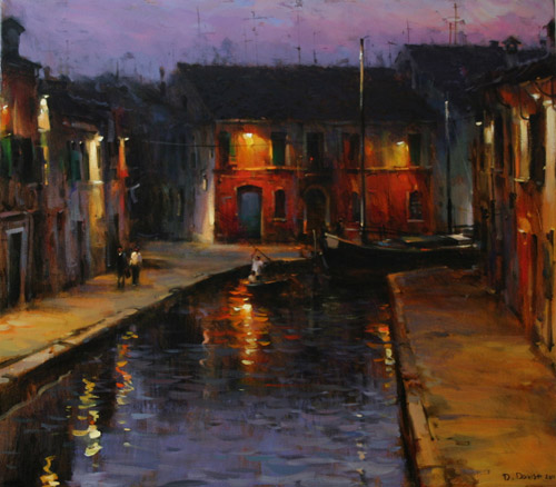 Dmitri Danish Original Oil - Evening in Camacchio