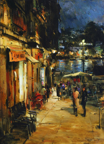 Dmitri Danish Original Oil - Evening Porto