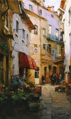 Dmitri Danish Original Oil - Koimbra, Old City