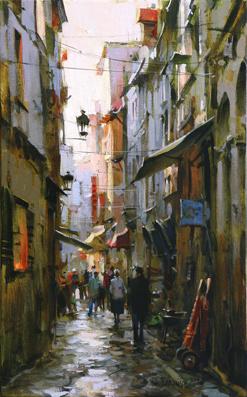 Dmitri Danish Original Oil - Market Street