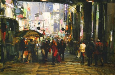 Dmitri Danish Original Oil - New York Night