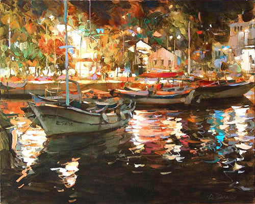 Dmitri Danish Limited Edition Giclee - Night in Port