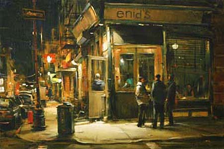 Dmitri Danish Original Oil - Old Cafe