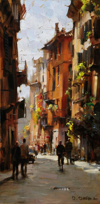 Dmitri Danish Original Oil - Sunny Day Verona