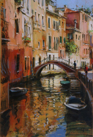 Dmitri Danish Original Oil - Venice, Sunny Day