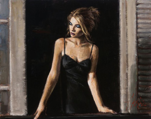 Fabian Perez - Balcony at Buenos Aires Blanca