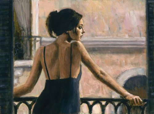 Fabian Perez - Balcony at Buenos Aires VI