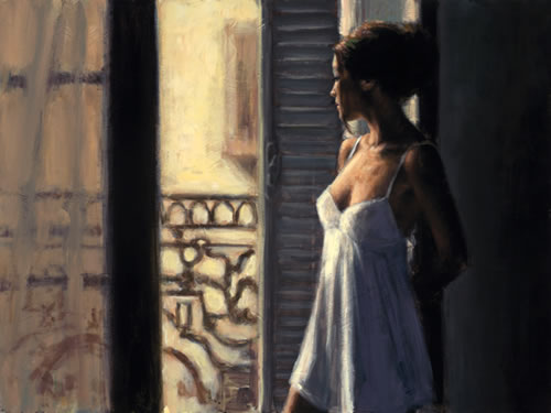 Fabian Perez - Balcony at Buenos Aires X