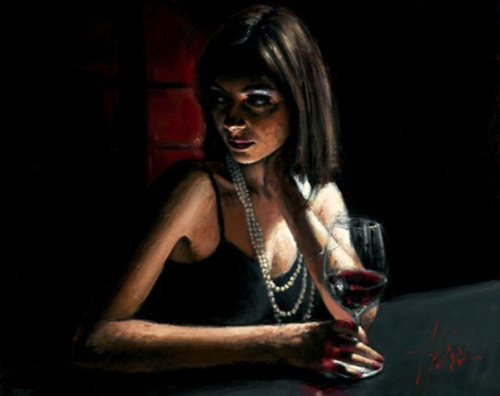 Fabian Perez - Collar de Perlas