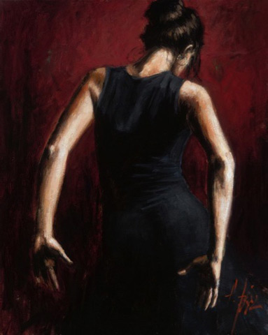 Fabian Perez - El Baile del Flamenco en Rojo II