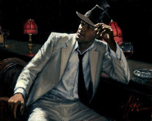 Fabian Perez - Man in White Suit V