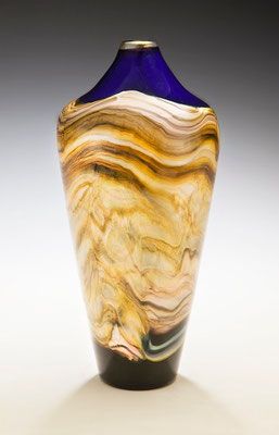 Gartner Blade - Cobalt Strata Closed Urn