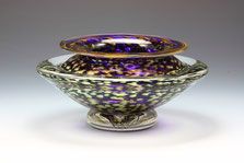 Gartner Blade - Transparent Amethyst Ikebana Flower Bowl