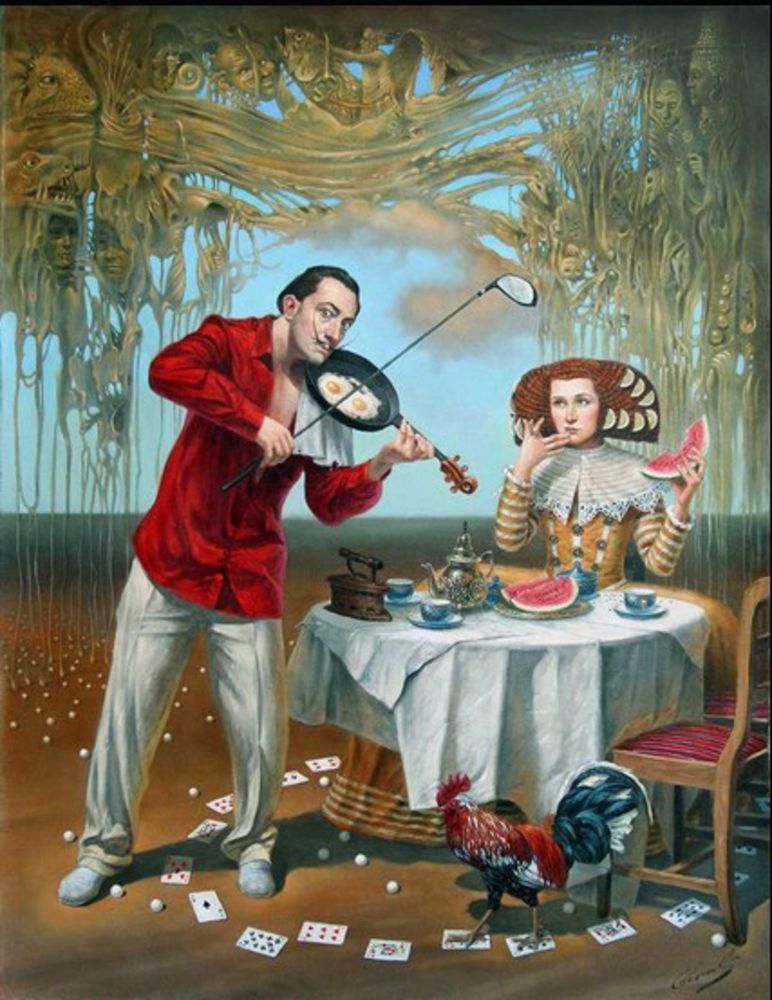 Michael Cheval - Breakfast with Humpty Dumpty