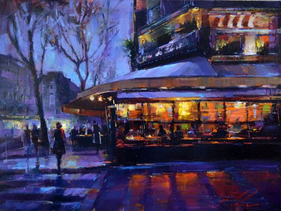 Michael Flohr - Cafe de Flore at Night