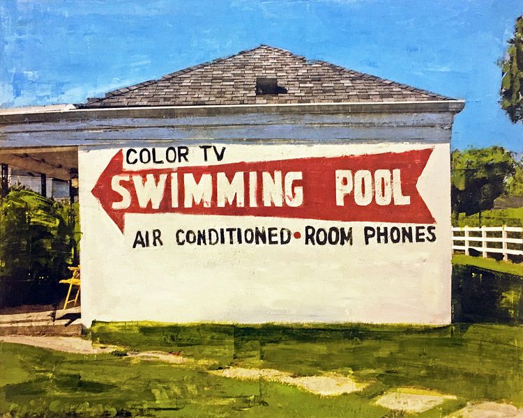 Plaid Columns - Swimming Pool