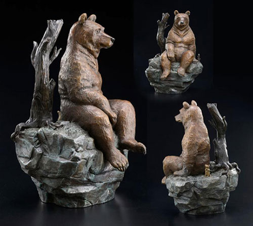 Robert Bissell - Contemplation Bronze Sculpture