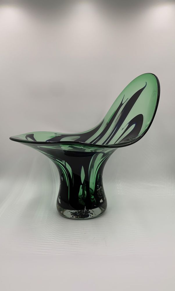 Tim Lotton - Green and Black Striated Free Form