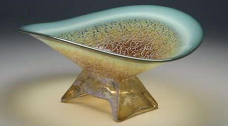 Willsea O'Brien - Jade Crackle Infinity Bowl