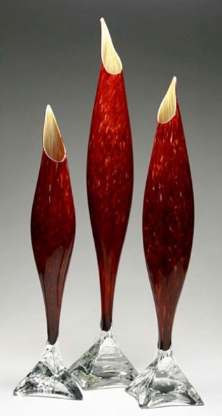 Willsea O'Brien - Ruby Fish Vase