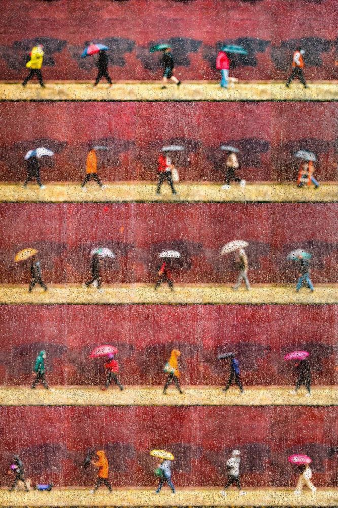 Xan Padrón - Grove Street in the Rain, West Village